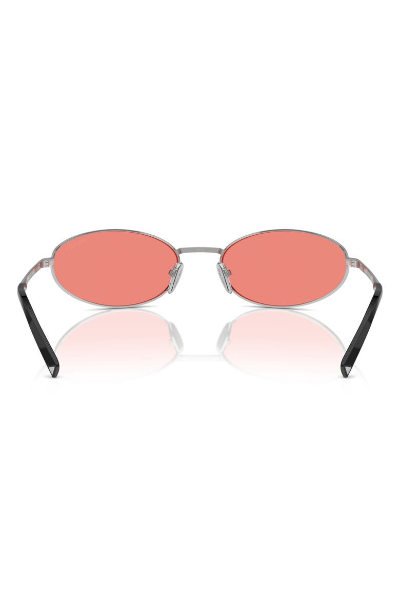 Prada 59mm Oval Sunglasses, Alternate, color, Silver