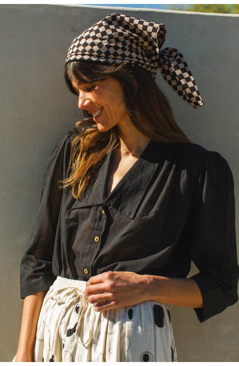 World of Crow Classic Checks Bandana, Alternate, color, 