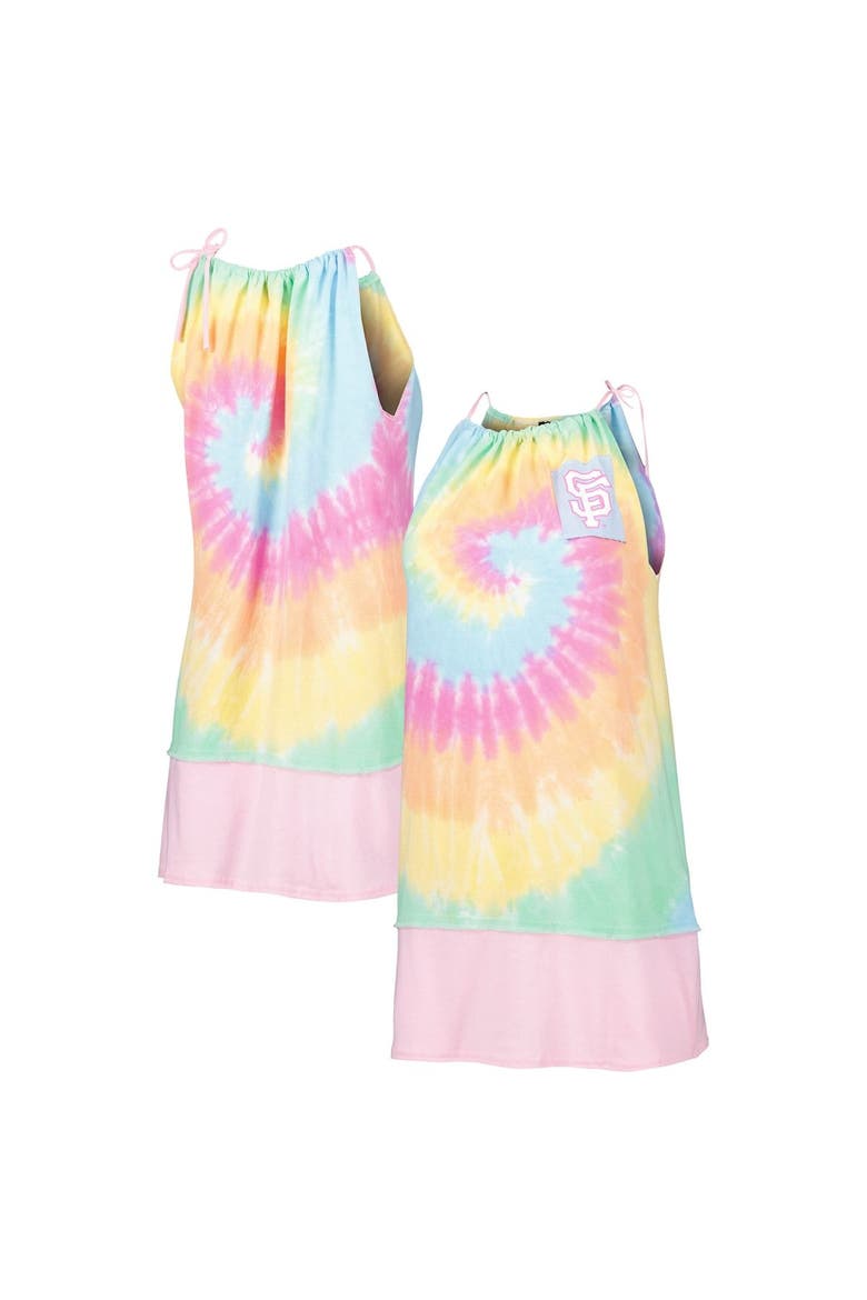 Women's Refried Apparel White San Francisco Giants Tie-Dye Tank Dress, Main, color, White
