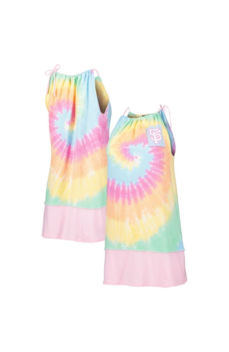 REFRIED APPAREL Women's Refried Apparel White San Francisco Giants Tie-Dye Tank Dress, Main, color, White