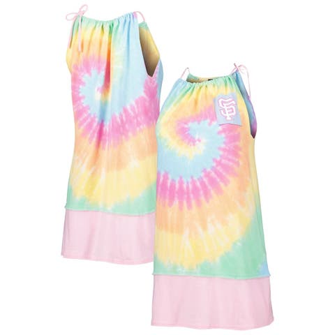 Women's Refried Apparel White San Francisco Giants Tie-Dye Tank Dress
