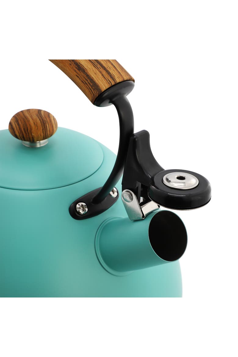 3.2 Quart Whistling Tea Kettle, Alternate, color, Matte Turquoise