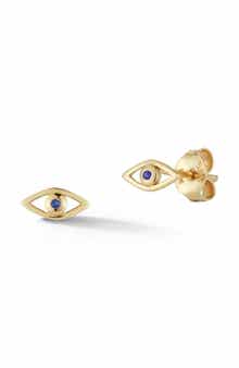 Ember Fine Jewelry Sapphire Evil Eye Stud Earrings
