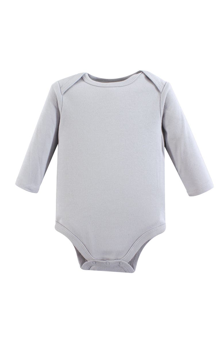 Luvable Friends 1Pk Long Sleeve Bodysuits, Main, color, Gray