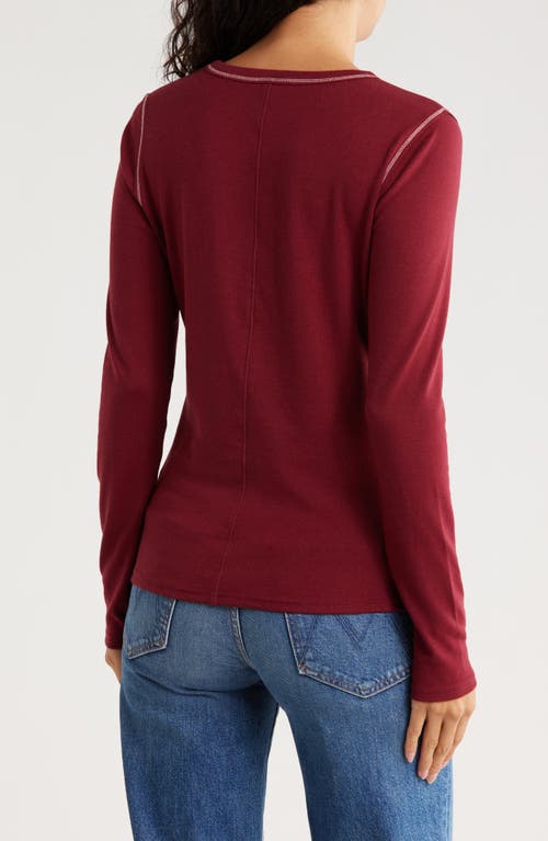 Melrose And Market Exposed Seam Long Sleeve T-shirt In Multi