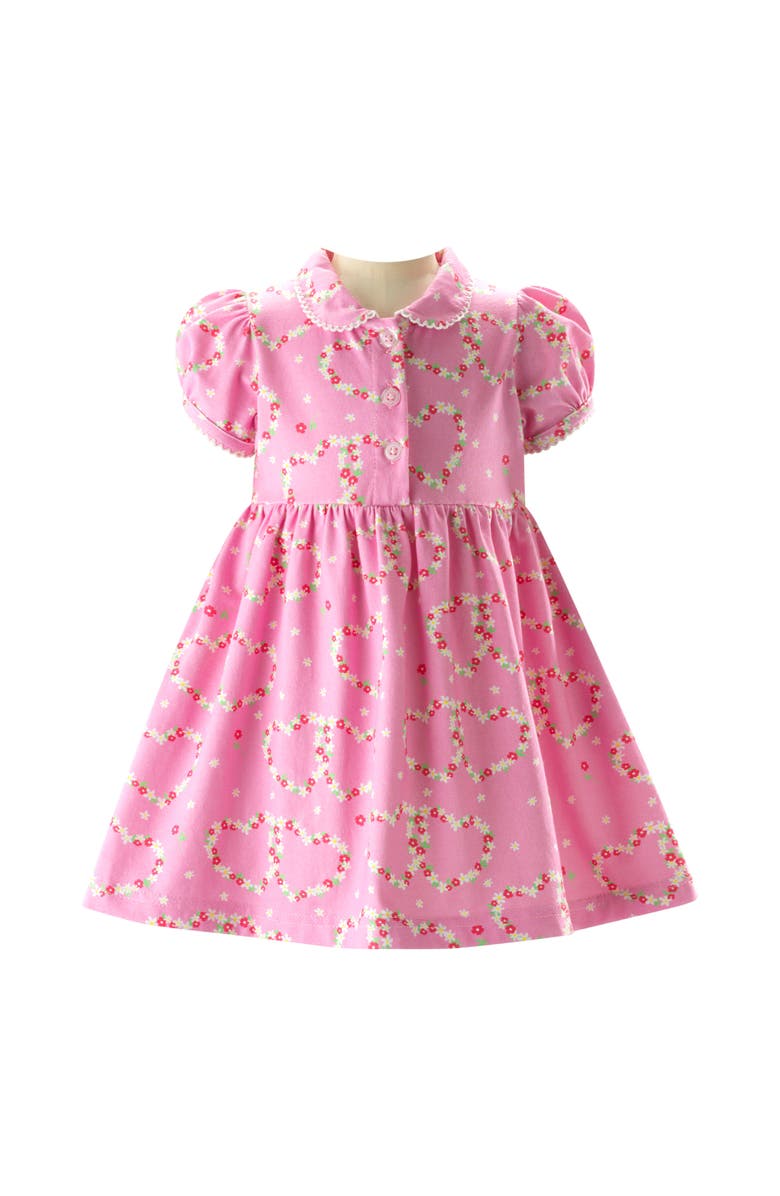 Rachel Riley Pink Daisy Jersey Dress, Main, color, 