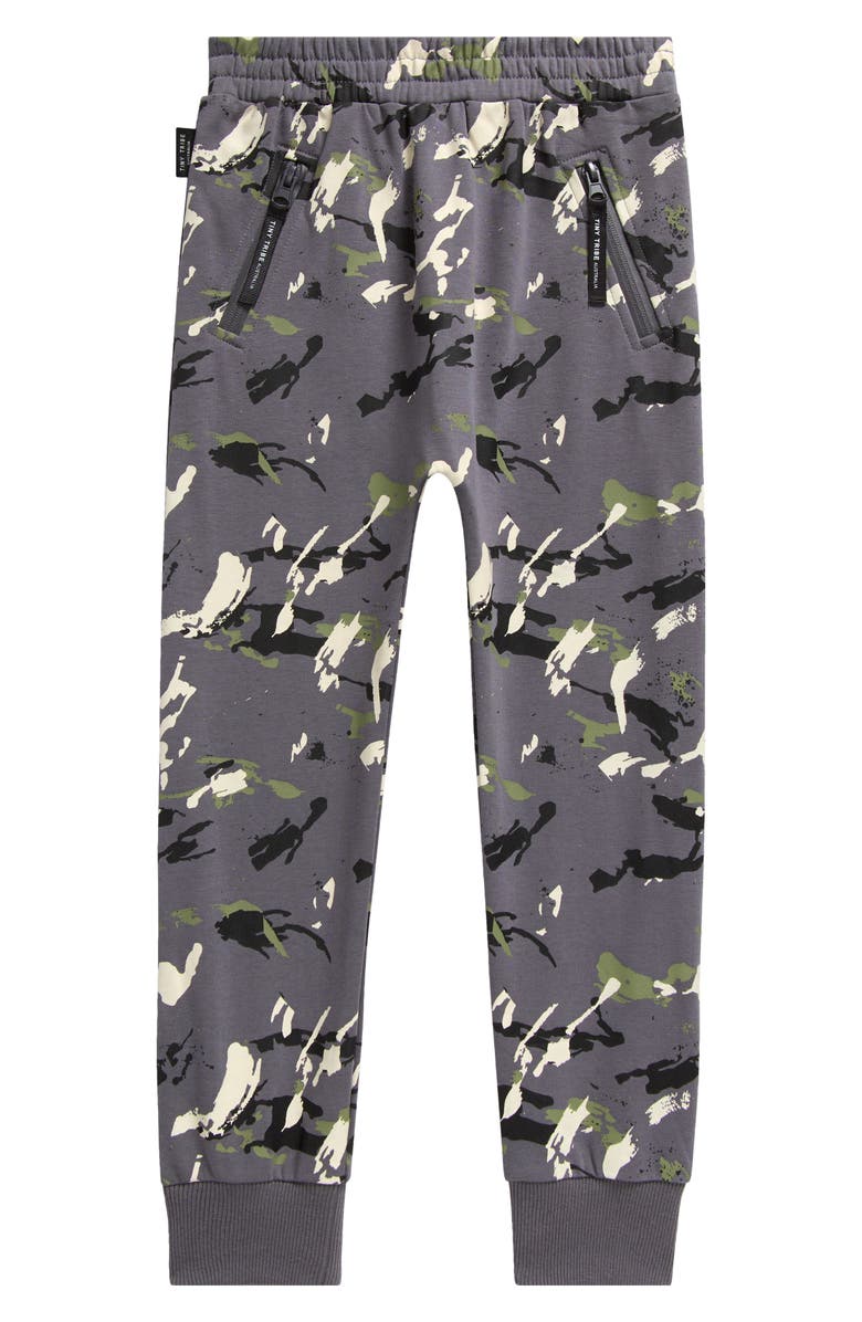 TINY TRIBE Kids' Camouflage Joggers, Main, color,