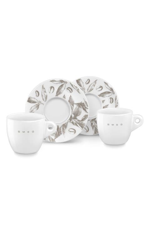 Style 4-Piece Cappuccino Cup & Saucer Set