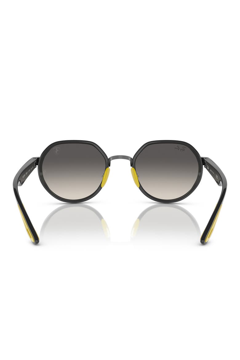 51mm Polarized Gradient Irregular Sunglasses, Alternate, color, GUNMETAL / GREY GRADIENT