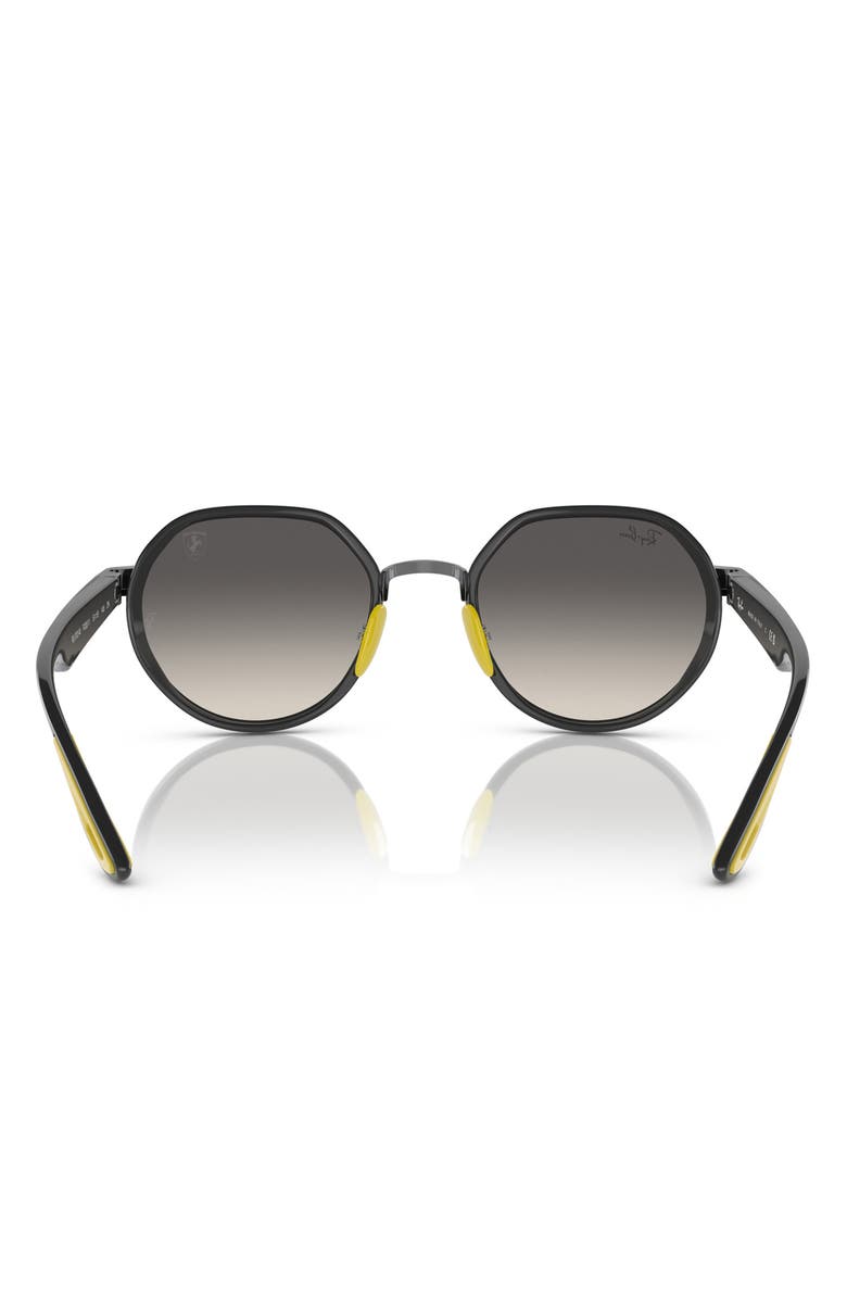 Ray-Ban 51mm Polarized Gradient Irregular Sunglasses, Alternate, color, Gunmetal / Grey Gradient