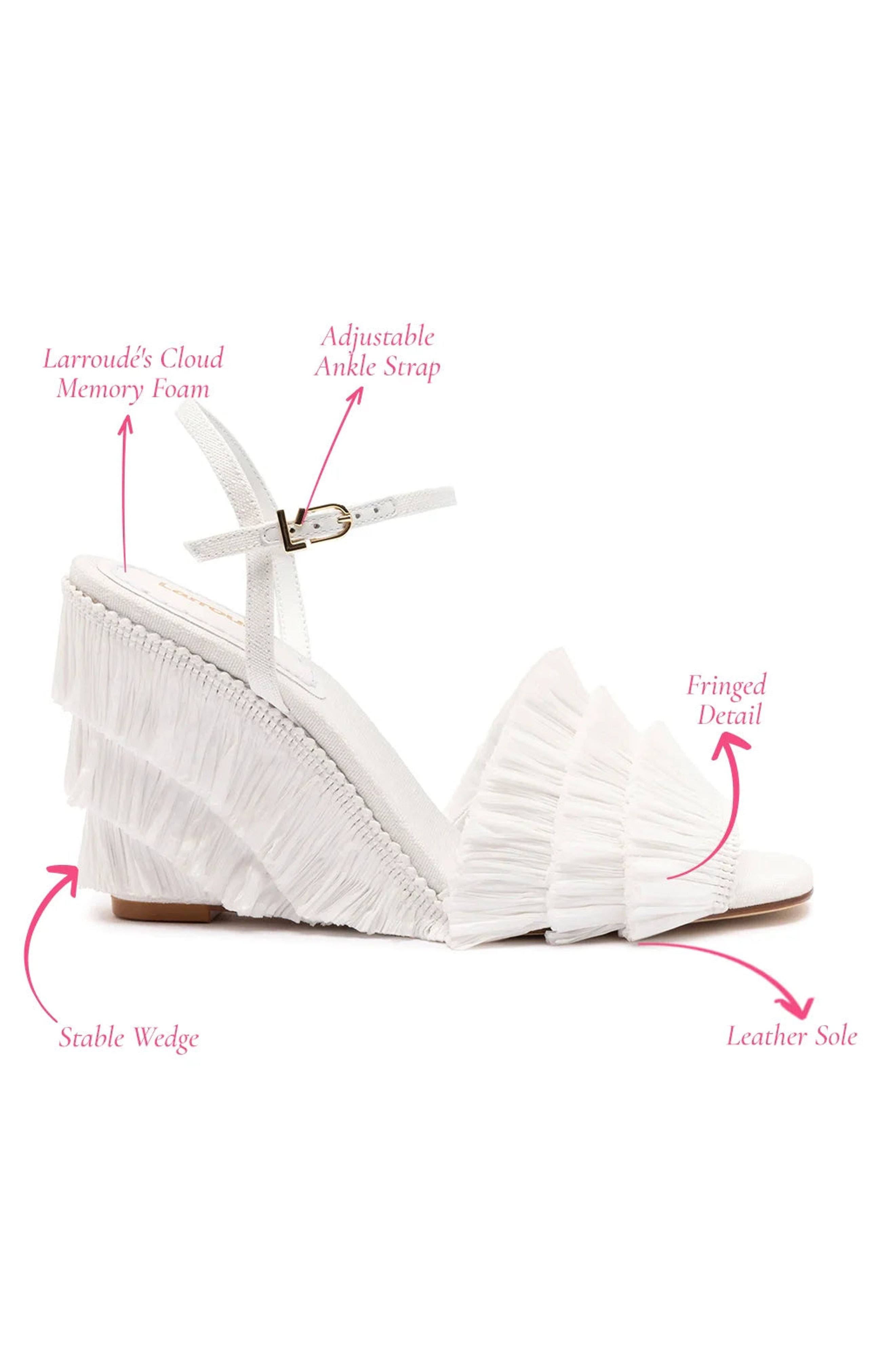 Larroudé Yves Fringe Wedge, Alternate, color, 