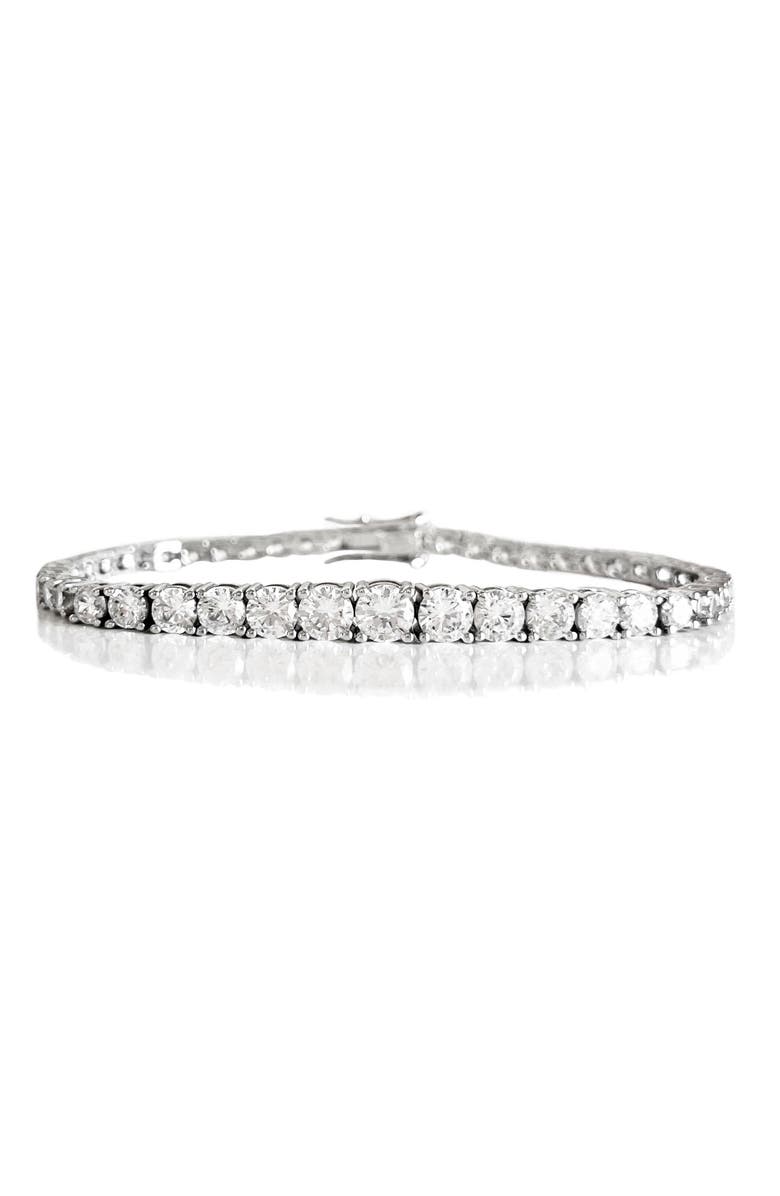Leni James The Jaimie Graduated Tennis Bracelet, Main, color, Silver