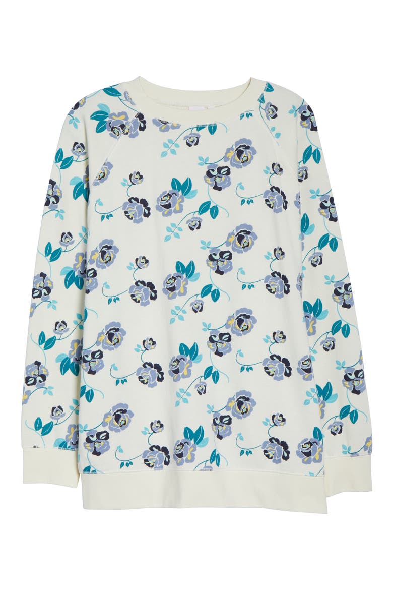 Easy Sweatshirt, Alternate, color, IVORY EGRET RUSSIAN BLOOM