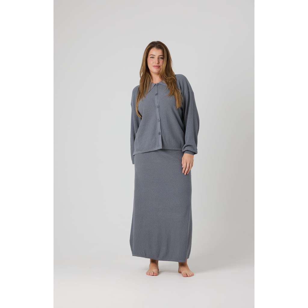 By Tess Collection Katie Skirt In Gray