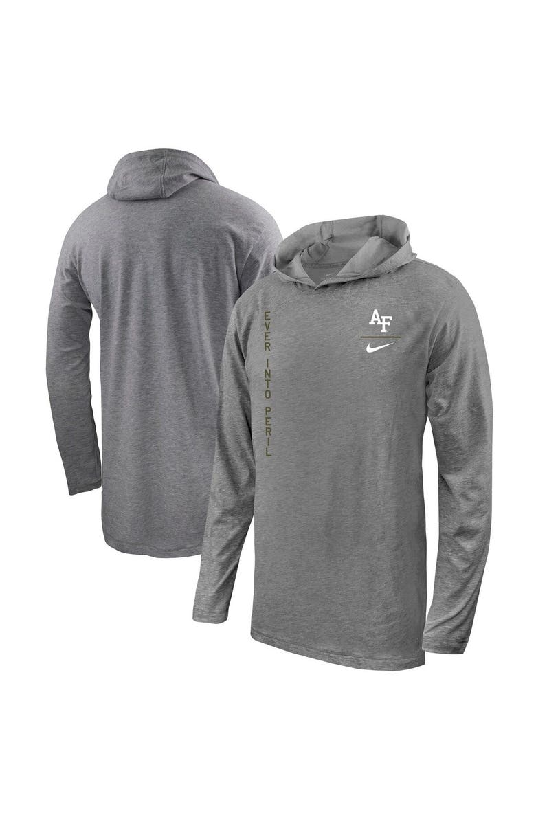 Nike Men's Nike Heather Gray Air Force Falcons Rivalry Pullover Long Sleeve Hoodie T-Shirt, Main, color, Heather Gray