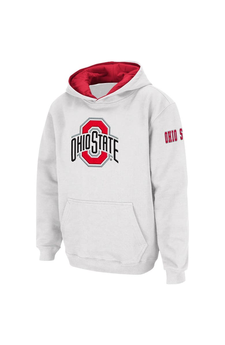 COLOSSEUM Youth Colosseum White Ohio State Buckeyes Big Logo Pullover Hoodie, Alternate, color, White