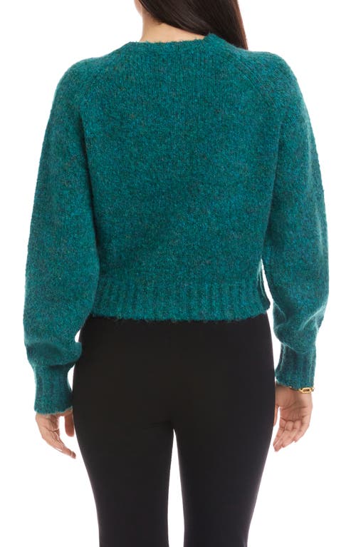 Karen Kane Pearl Button Cardigan In Blue