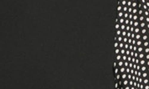 Tommy Hilfiger Polka Dot Long Sleeve Twofer Shift Dress In Black