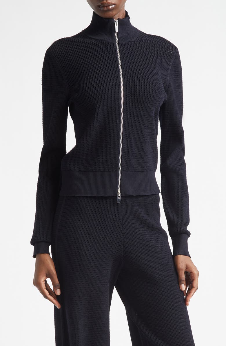 A.L.C. Jax Knit Zip Cardigan, Main, color, Navy