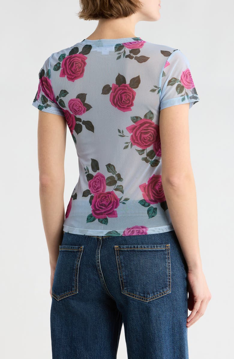 Good American Mesh Baby Tee, Alternate, color, Vintage Rose