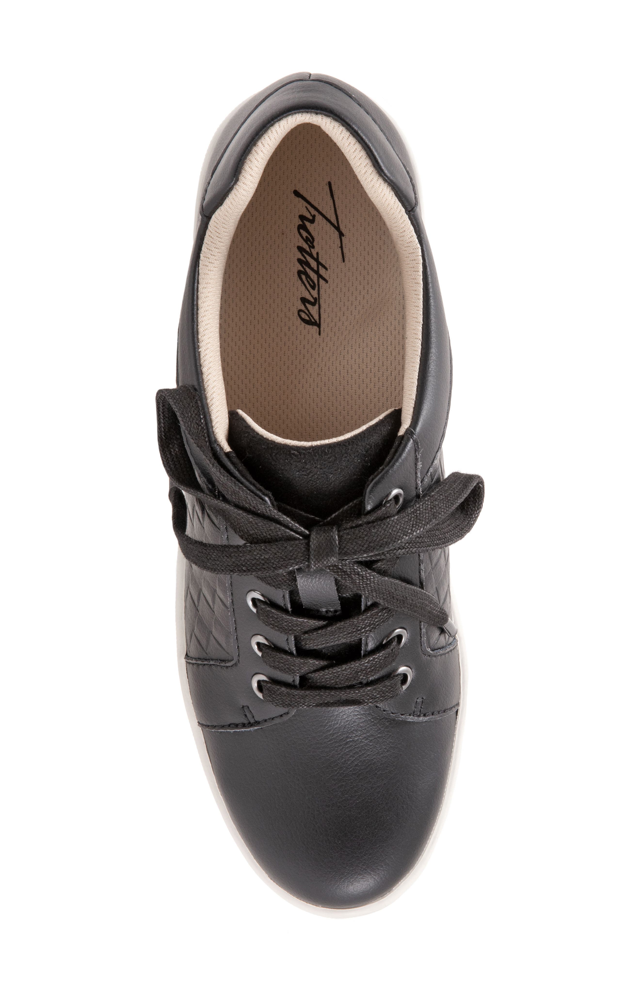 Adore Sneaker, Alternate, color, BLACK QUILTED