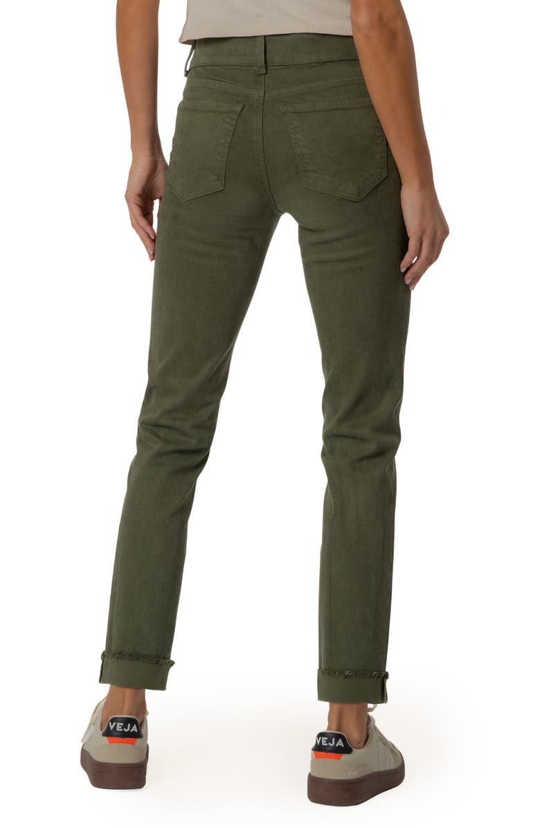 KUT from the Kloth Amy Frayed Crop Slim Straight Leg Jeans, Alternate, color, Tree