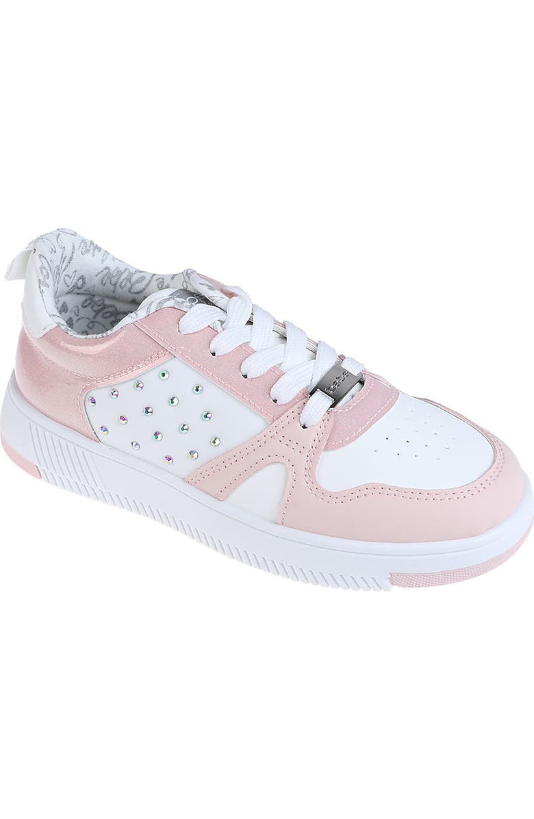 bebe Kids' Rhinestone Court Sneaker, Main, color,