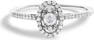 Haus of Brilliance 14K White Gold 1/5 Cttw Diamond With Halo Engagement Ring