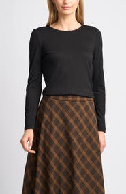 Halogen® Long Sleeve Ponte Top