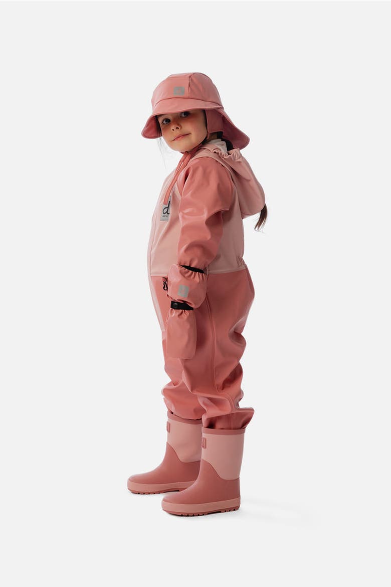 Rain Hooded Reflective One Piece, Alternate, color, Pink