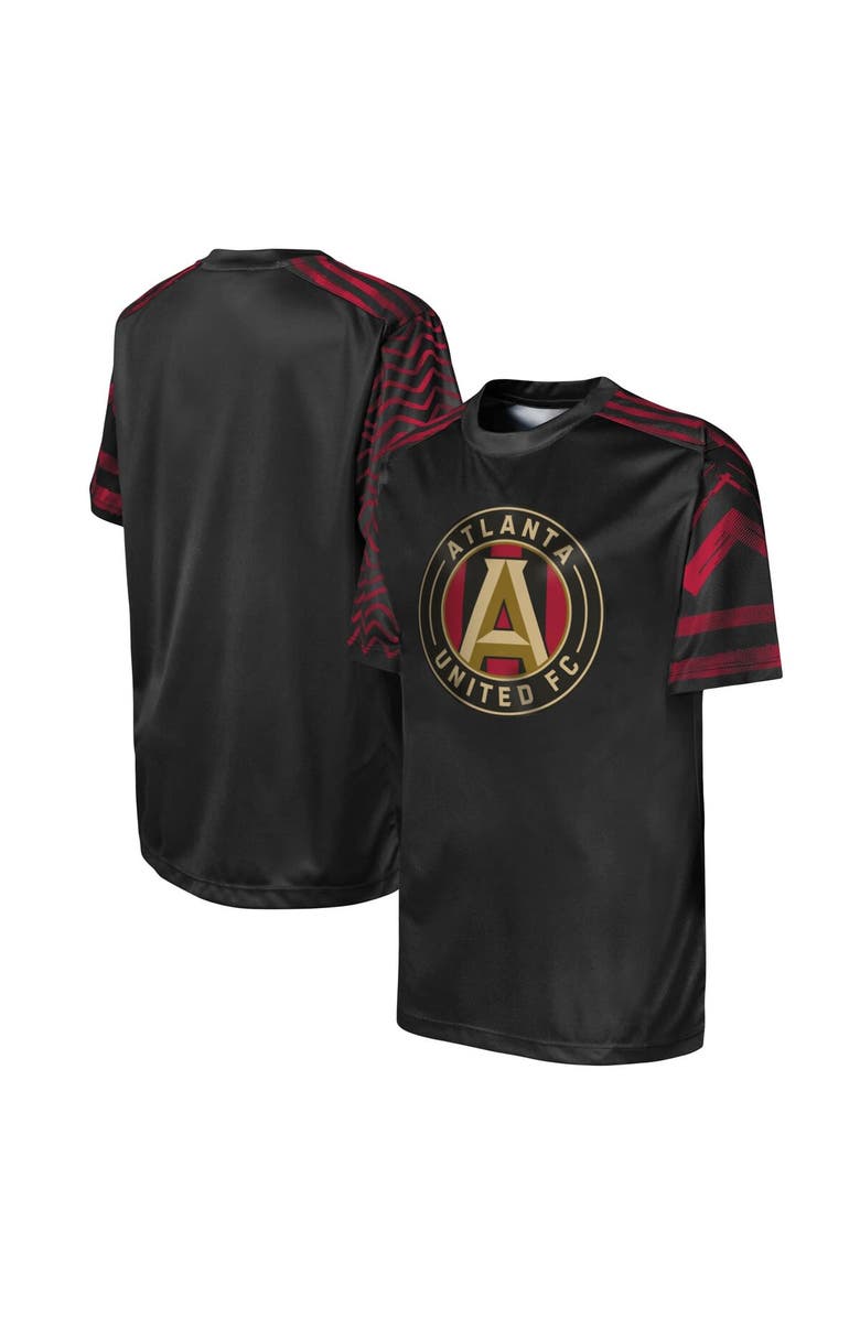 Outerstuff Youth Black Atlanta United FC Winning Tackle T-Shirt, Main, color,