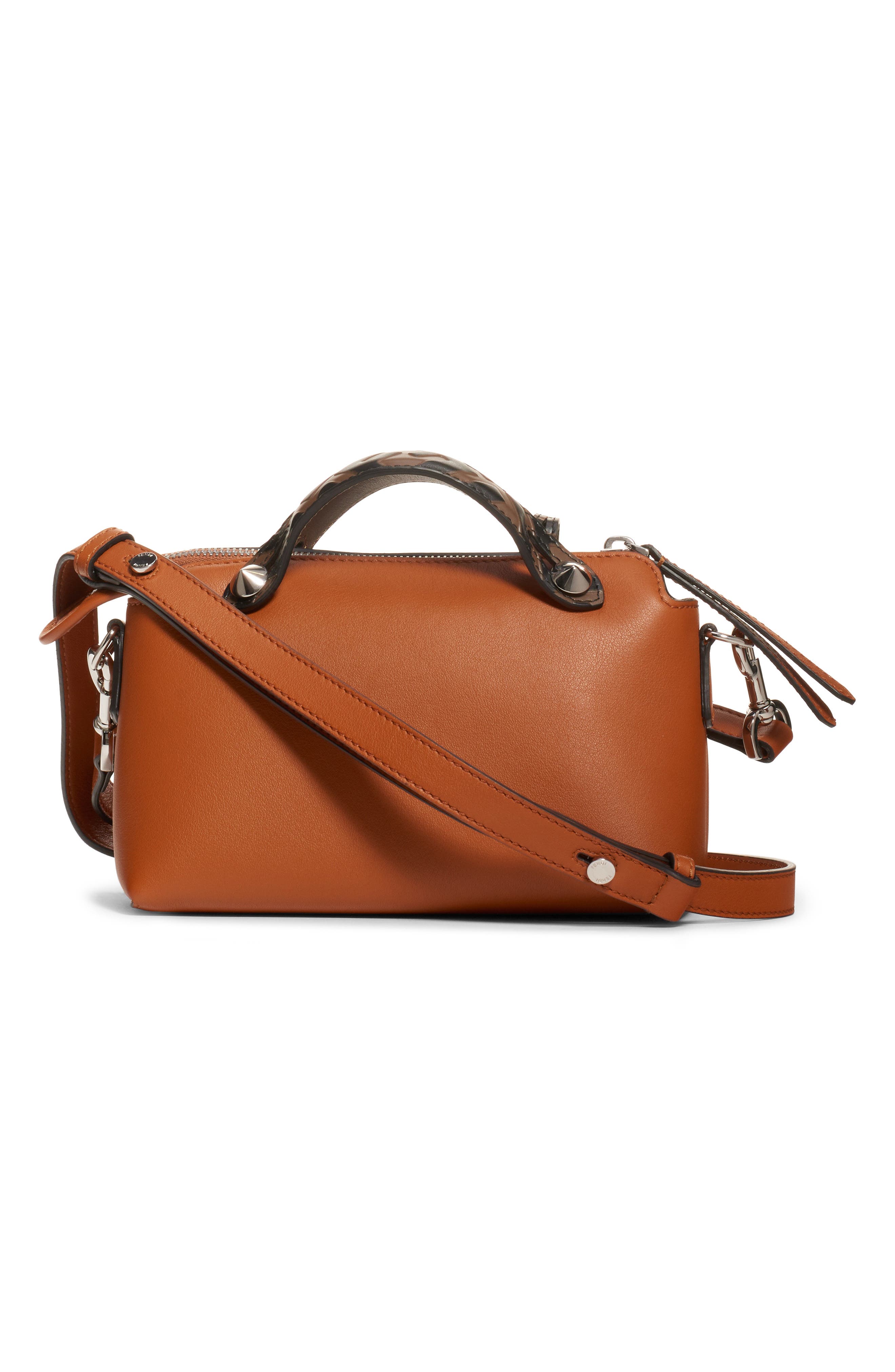 Fendi Mini By The Way Leather Crossbody Bag, Alternate, color, 