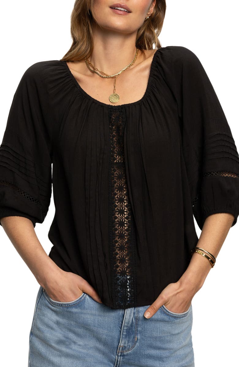 Sanctuary Beach To Bar Lace Inset Top, Main, color, 