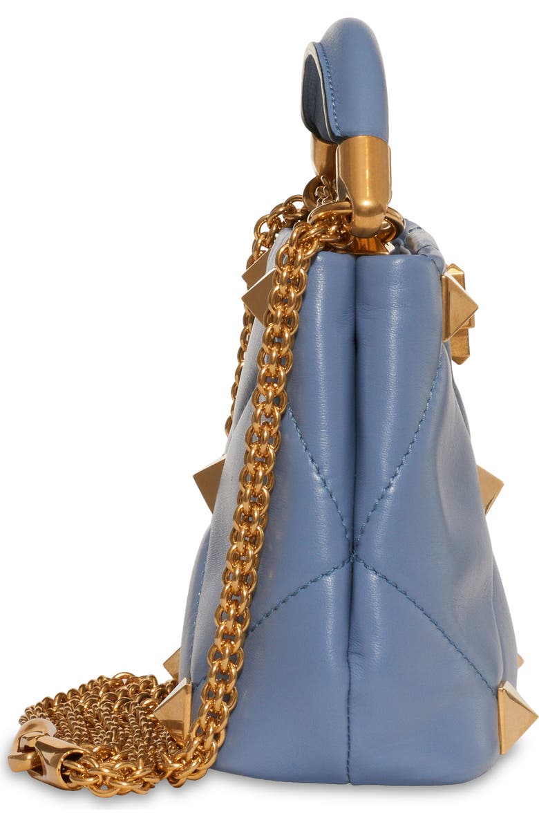 Valentino Garavani Mini Roman Stud Matelassé Leather Top Handle Bag, Alternate, color,