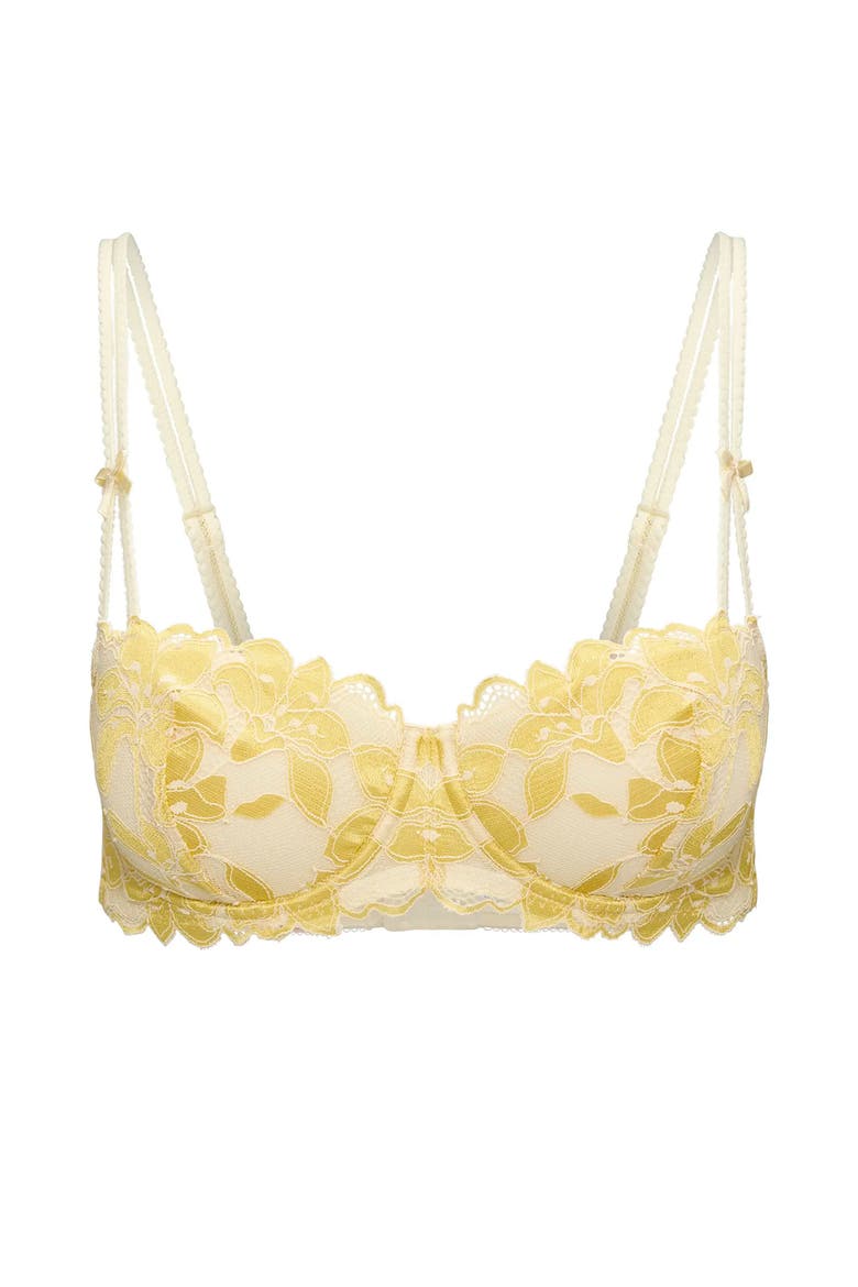 Mellody Push Up Balconette Bra, Alternate, color, Light yellow