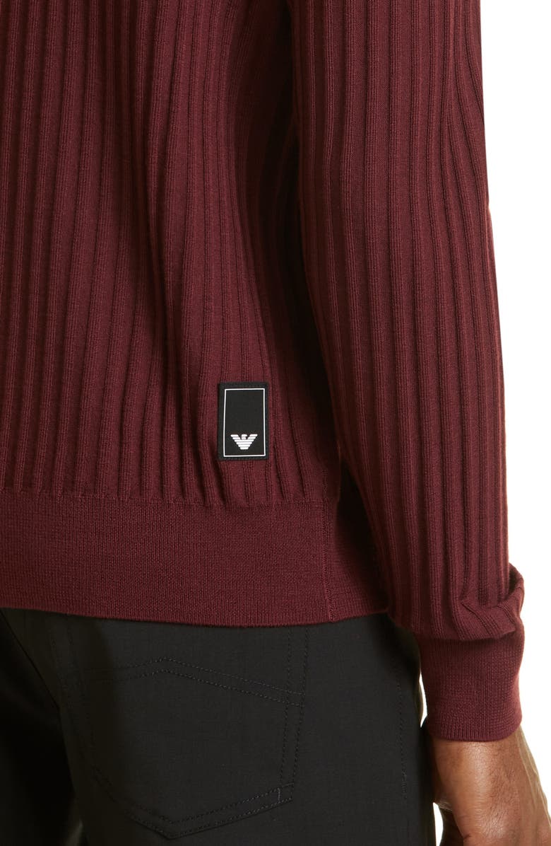 Emporio Armani Crewneck Virgin Wool Rib Sweater, Alternate, color, 