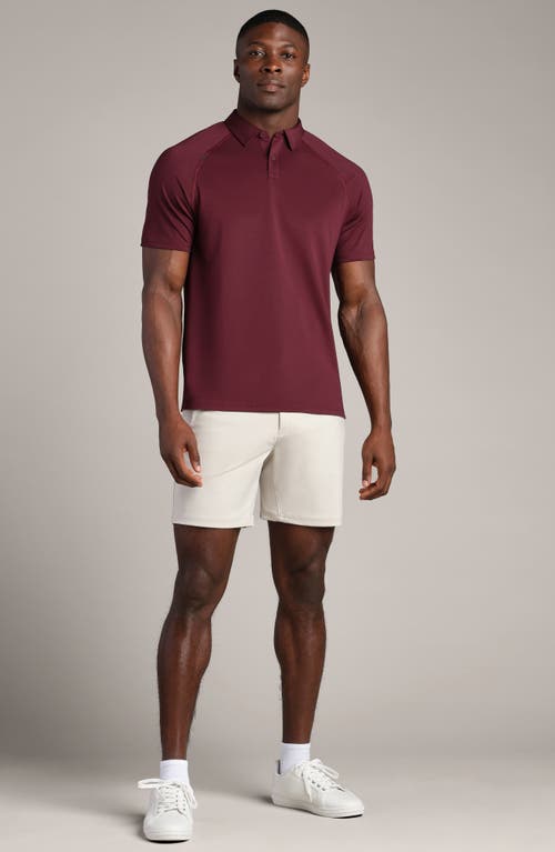 Rhone Delta Performance Piqué Polo In Burgundy