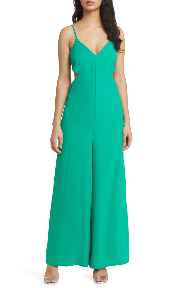 Topshop Cami Wide Leg Jumpsuit, Main, color, 