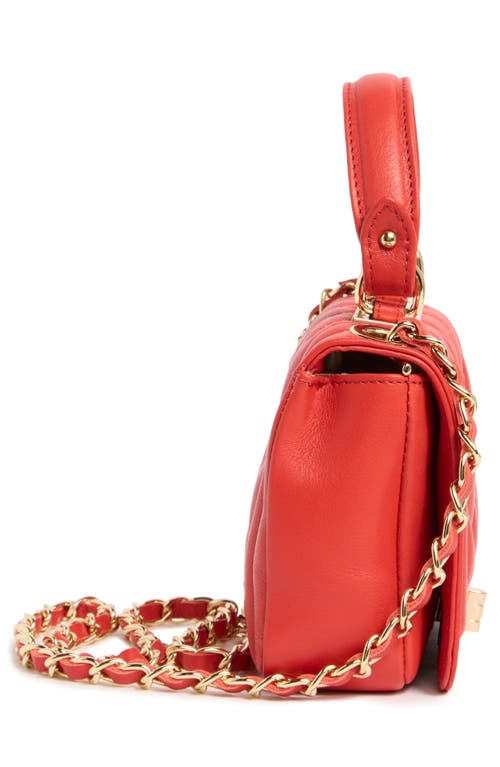 Valentino By Mario Valentino Beatriz Quilted Leather Top Handle Bag In Red