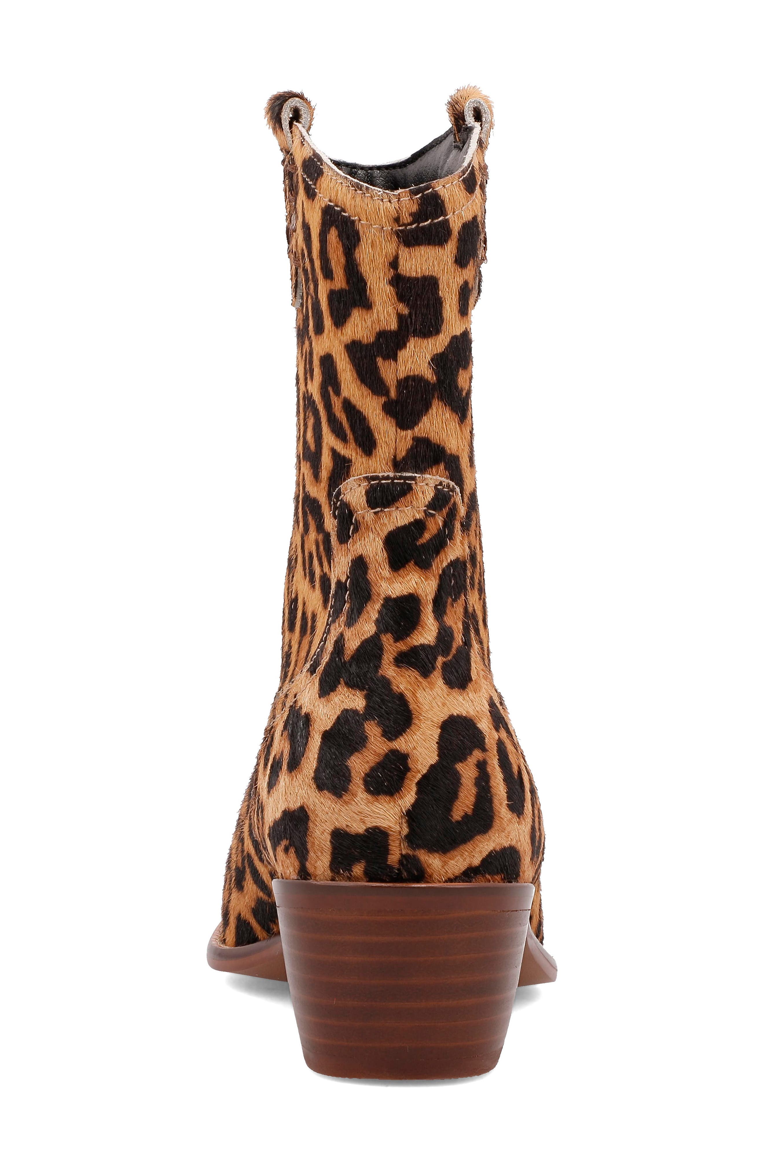 MIA Limited Edition Lauryn Genuine Calf Hair Bootie, Alternate, color, Leopard Print