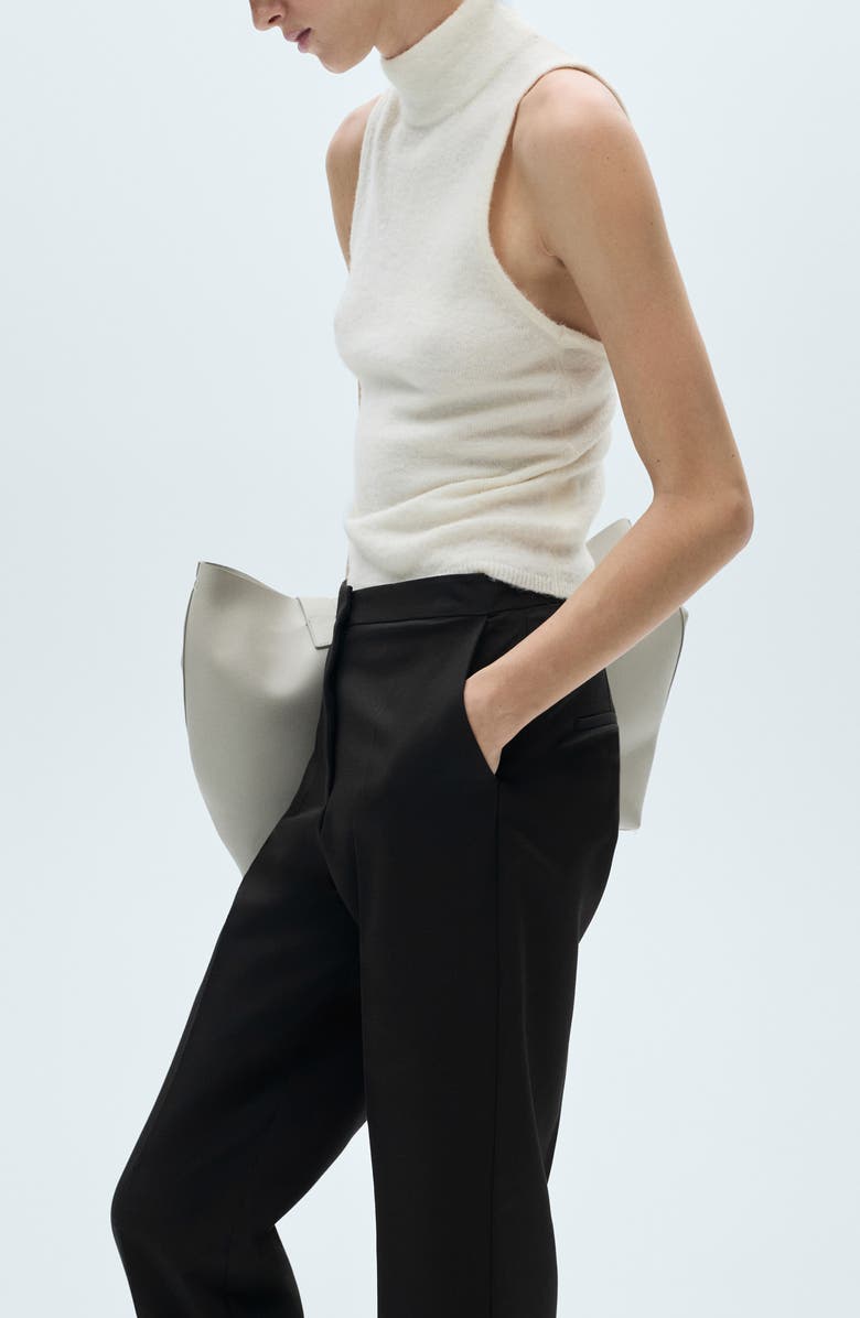 MANGO Straight Leg Suit Pants, Alternate, color, Black