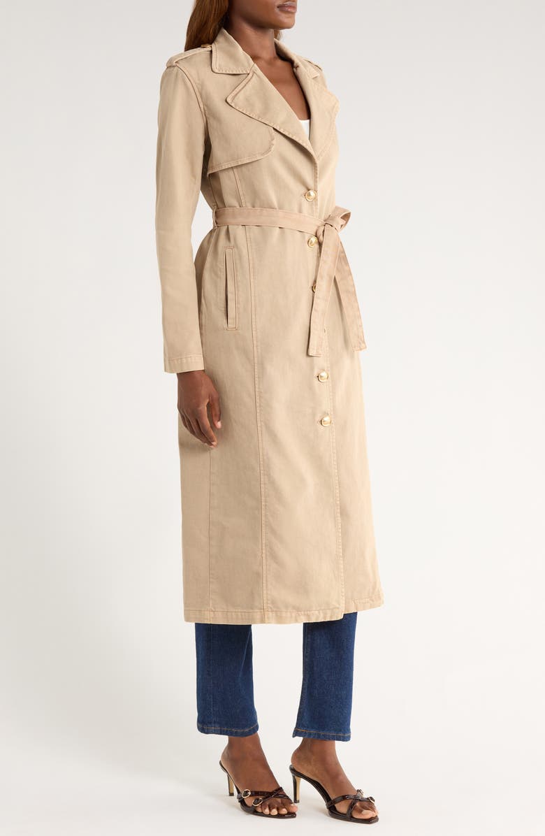L'AGENCE Zavia Trench Coat, Alternate, color, Dark Cappuccino