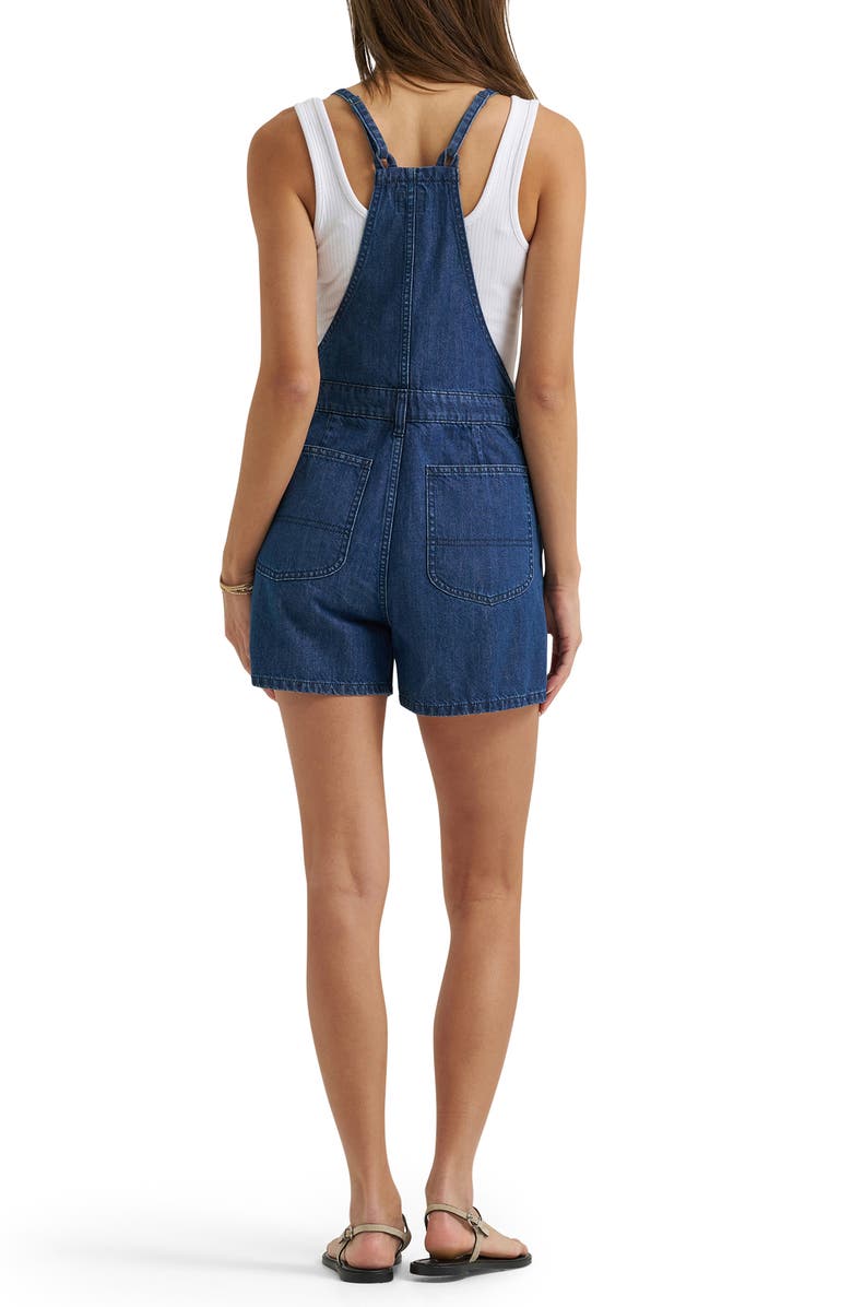 Lee Nonstretch Denim Romper, Alternate, color, Mid Pacific