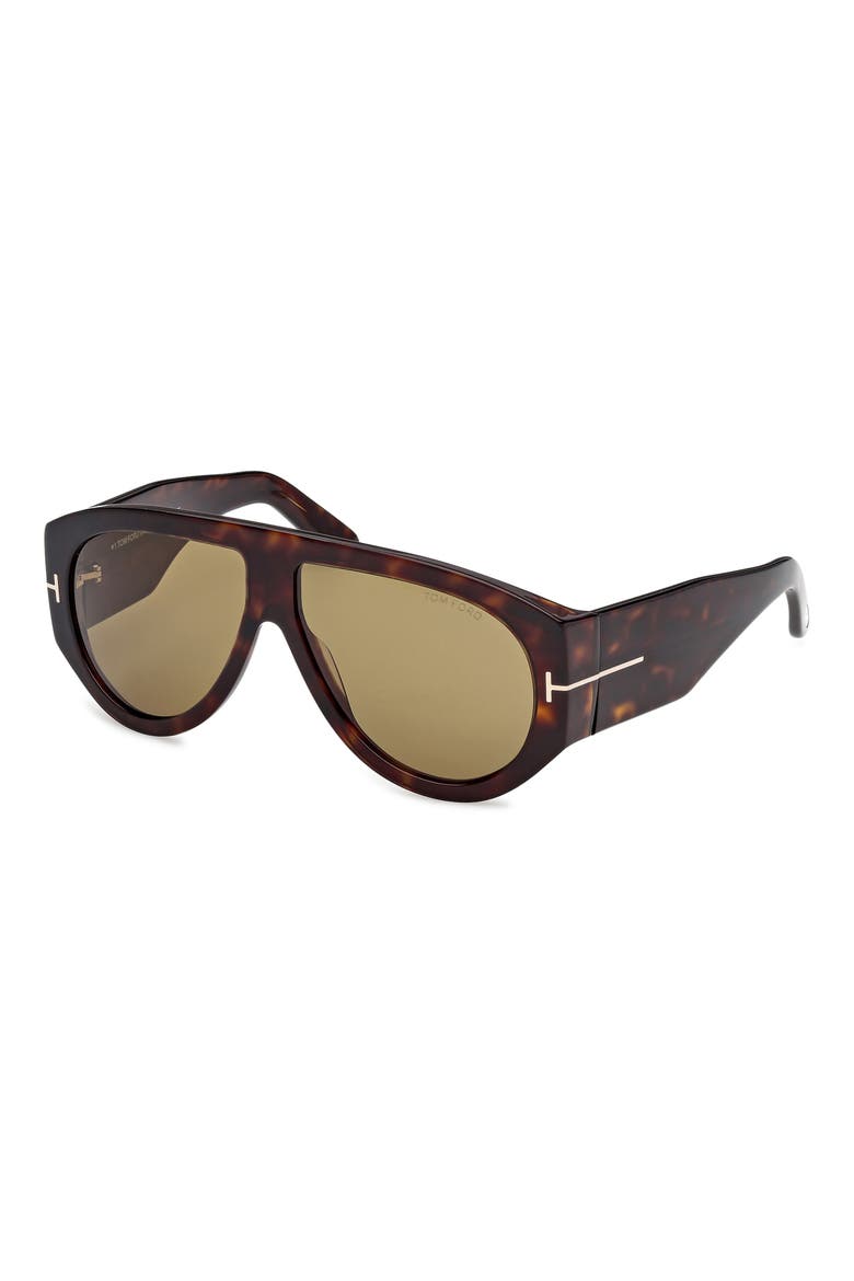 Bronson 60mm Aviator Sunglasses, Alternate, color, CLASSIC DARK HAVANA/ GREEN