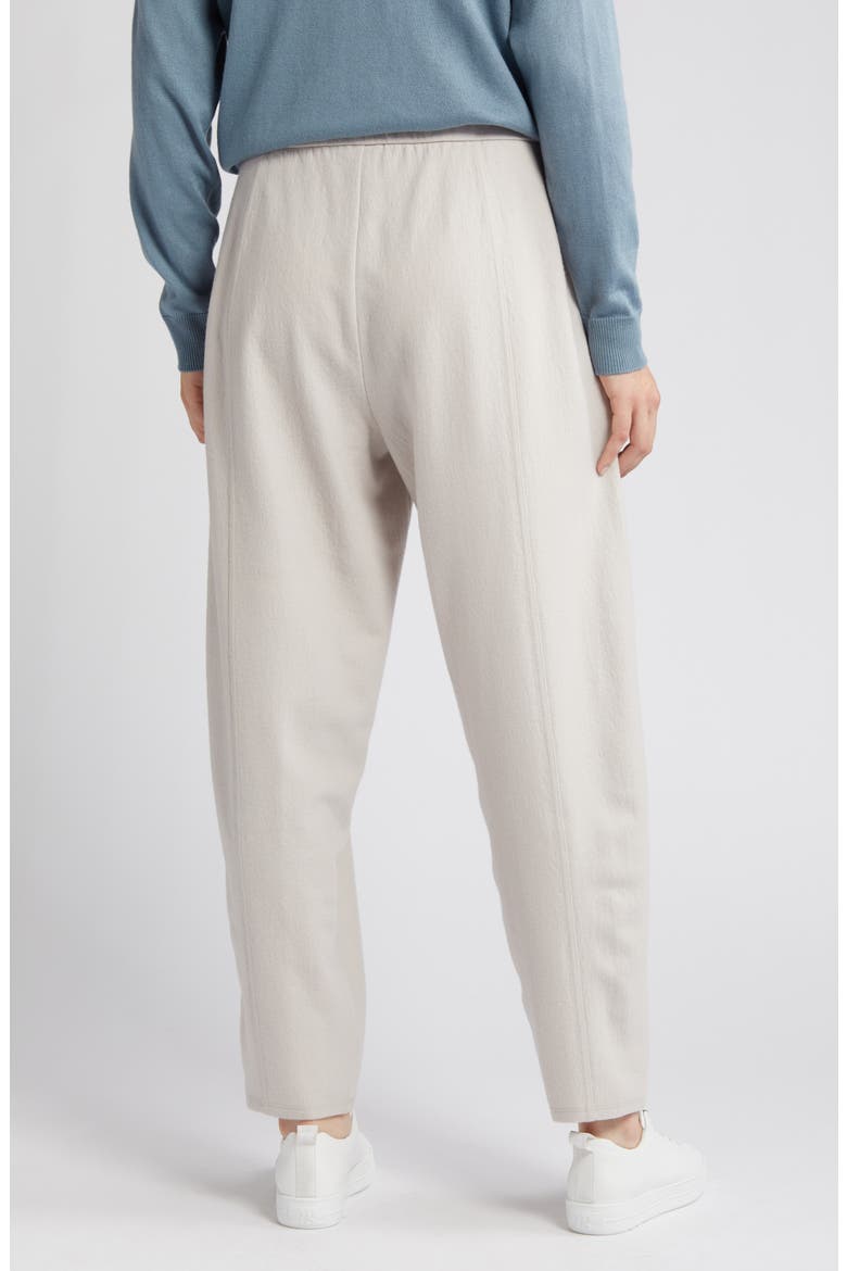 Pleated Wool Ankle Lantern Pants, Alternate, color, CHALK