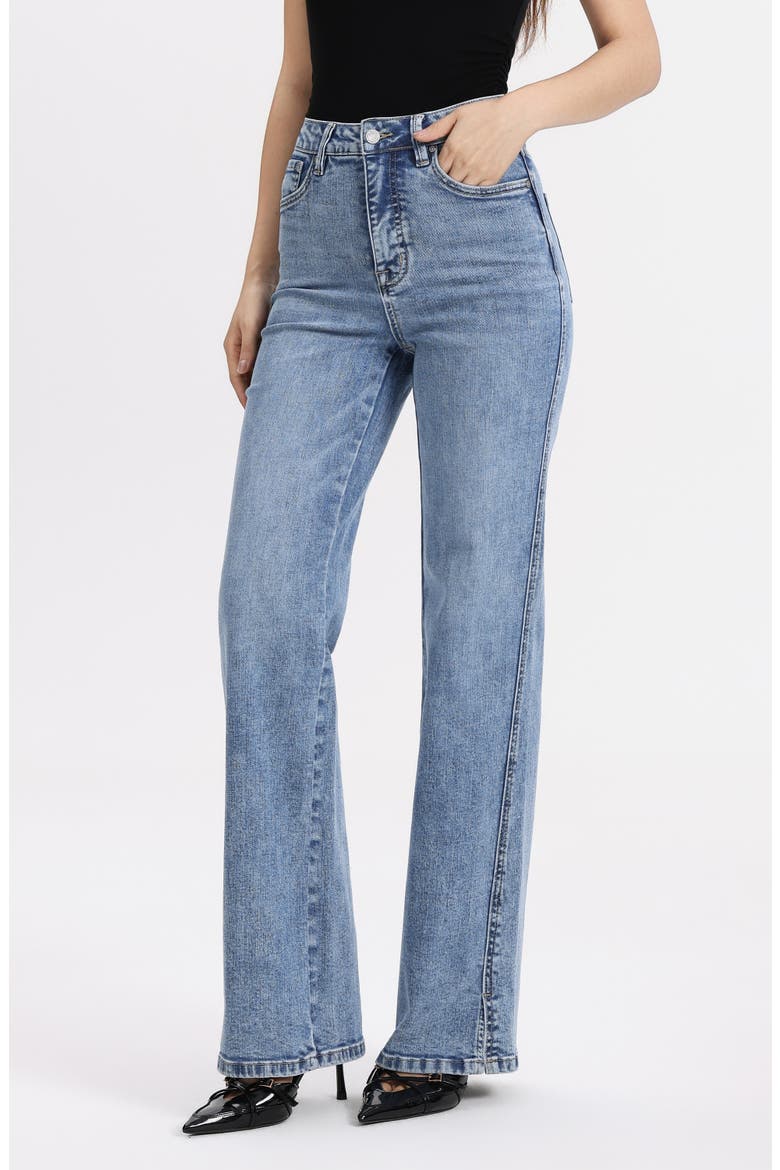 High Waist Bootcut Jeans, Alternate, color, LIGHT BLUE