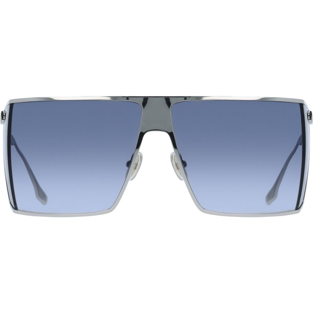 Victoria Beckham 62mm Shield Sunglasses In Blue