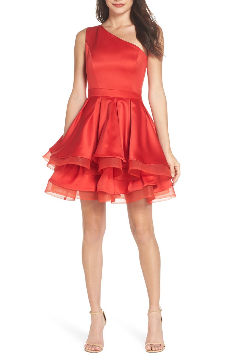 Bronx and Banco Emmanuel One-Shoulder Party Dress, Main, color, 