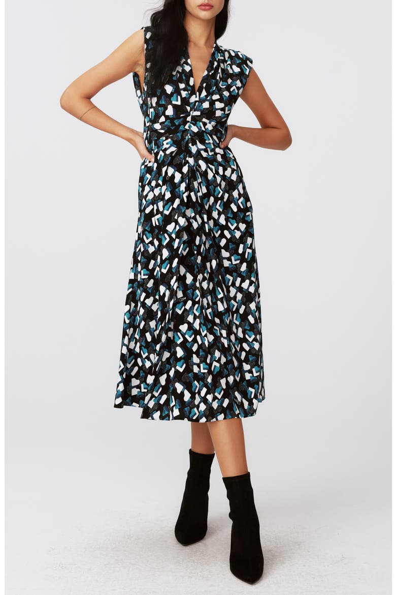 Livia Piano Print Midi Dress, Main, color, PIANOS
