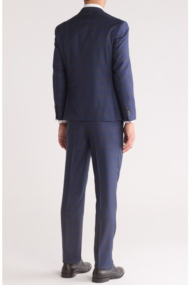 Slim Fit 3-Piece Tailored Check Suit, Alternate, color, BLUE